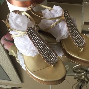 Giuseppe Zanotti gold sandals